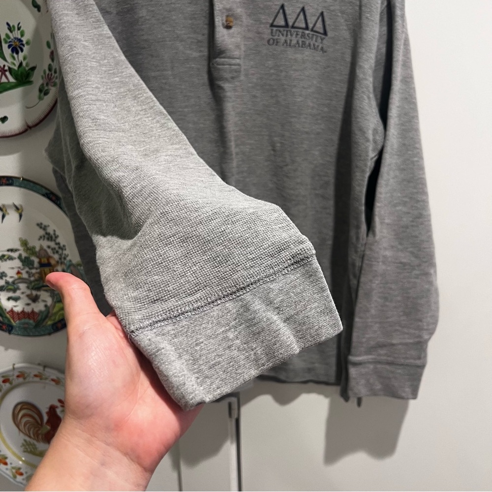 Tri Delta Button Down Henley Long Sleeve - Picture 3 of 6